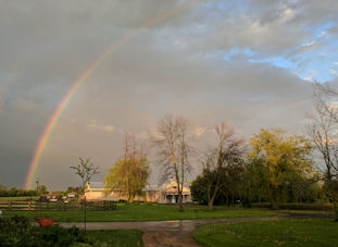 A rainbow on the farm