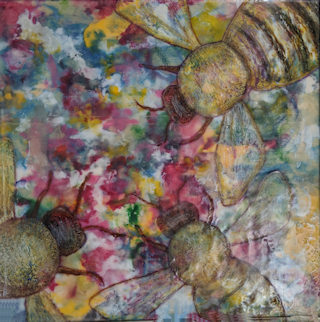Painting of honeybees By Anne Rosa